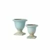 SULLIVANS Aqua Ceramic Urns (Set of 2) -Vigoro Shop aqua sullivans plant pots cm2891 64 1000