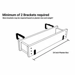 Vigoro Adjustable Window Planter Box Single Metal Bracket -Vigoro Shop black metal vigoro plant hangers 51472 4f 1000