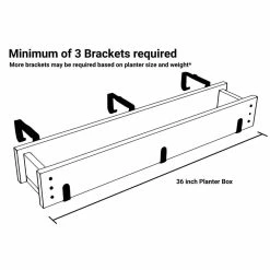 Vigoro Adjustable Window Planter Box Single Metal Bracket -Vigoro Shop black metal vigoro plant hangers 51472 c3 1000