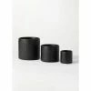 SULLIVANS Black Ceramic Pot -Set of 3 -Vigoro Shop black sullivans plant pots cm2939 64 1000