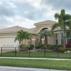 Vigoro Westbrook 36 in. x 48 in. Black Steel Fence Panel 26 Vigoro Westbrook 36 in. x 48 in. Black Steel Fence Panel -Vigoro Shop black vigoro garden fencing 860329 44 1000