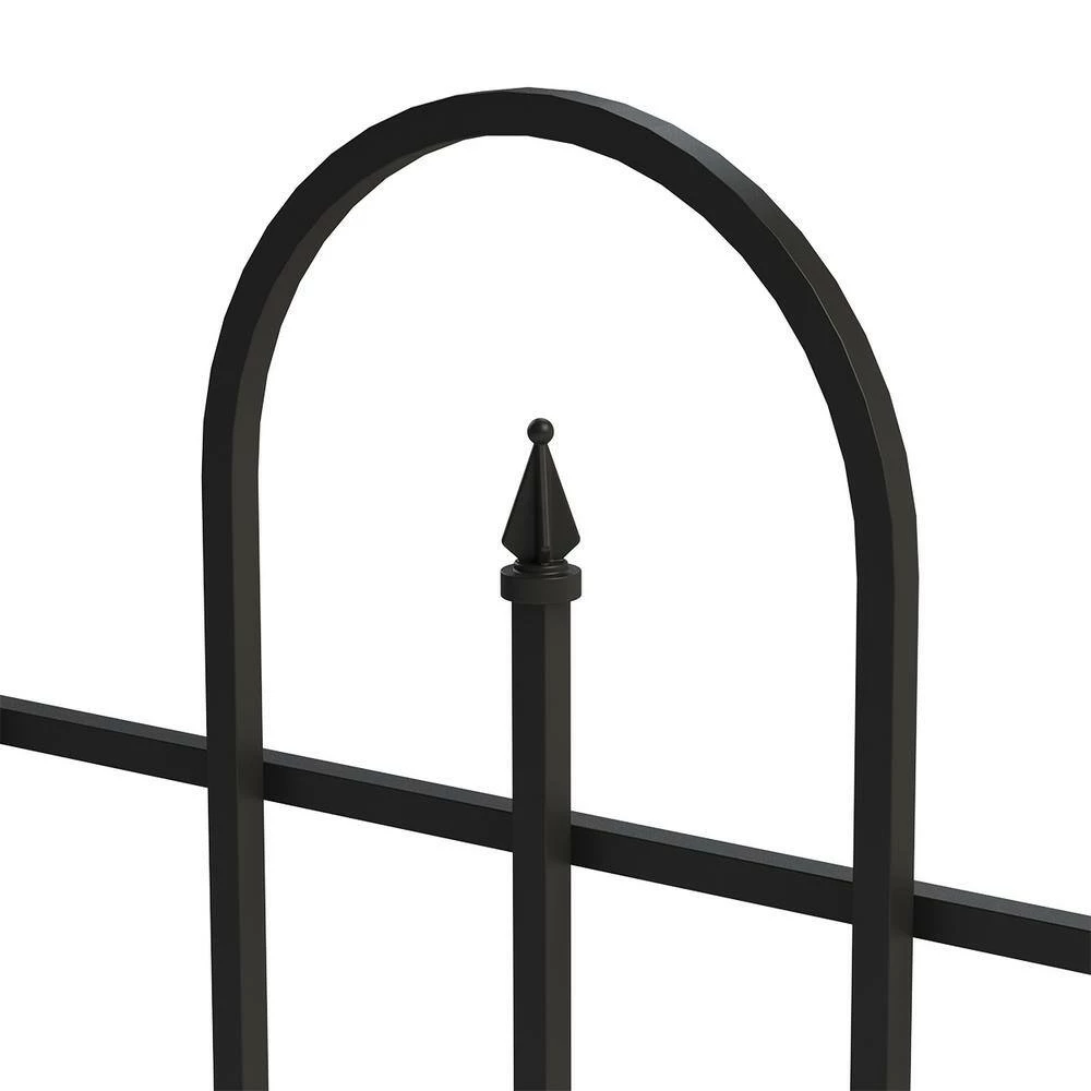 Vigoro Westbrook 36 in. x 48 in. Black Steel Fence Panel (4-Pack) 7 Vigoro Westbrook 36 in. x 48 in. Black Steel Fence Panel (4-Pack) - Image 5