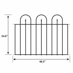 Vigoro Westbrook 36 in. x 48 in. Black Steel Fence Panel (4-Pack) 18 Vigoro Westbrook 36 in. x 48 in. Black Steel Fence Panel (4-Pack) -Vigoro Shop black vigoro garden fencing 860329 4pk 40 1000