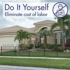 Vigoro Westbrook 36 in. x 48 in. Black Steel Fence Panel (4-Pack) 26 Vigoro Westbrook 36 in. x 48 in. Black Steel Fence Panel (4-Pack) -Vigoro Shop black vigoro garden fencing 860329 4pk 44 1000