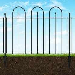 Vigoro Westbrook 36 in. x 48 in. Black Steel Fence Panel (4-Pack) 21 Vigoro Westbrook 36 in. x 48 in. Black Steel Fence Panel (4-Pack) -Vigoro Shop black vigoro garden fencing 860329 4pk 66 1000