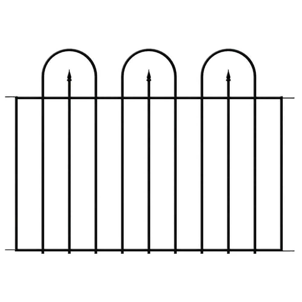 Vigoro Westbrook 36 in. x 48 in. Black Steel Fence Panel 3 Vigoro Westbrook 36 in. x 48 in. Black Steel Fence Panel