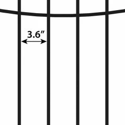 Vigoro Beaumont 40.4 in. H x 49.6 in. W Black Steel 3-Rail Fence Panel (4-Pack) -Vigoro Shop black vigoro garden fencing 860336 4pk a0 1000