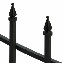 Vigoro Beaumont No Dig 40.4 in. H x 53.7 in. W Black Steel Decorative Fence Gate -Vigoro Shop black vigoro garden fencing 860343 a0 1000