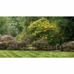 Vigoro Empire/Westbrook 28 in. Black Steel Decorative Fence Gate 22 Vigoro Empire/Westbrook 28 in. Black Steel Decorative Fence Gate -Vigoro Shop black vigoro garden fencing 860350 fa 1000