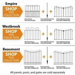Vigoro Beaumont 53.3 in. x 3 in. x 3 in. Black Steel Fence Post and Stake (5-Pack) 18 Vigoro Beaumont 53.3 in. x 3 in. x 3 in. Black Steel Fence Post and Stake (5-Pack) -Vigoro Shop black vigoro garden fencing 860367 5pk 44 1000