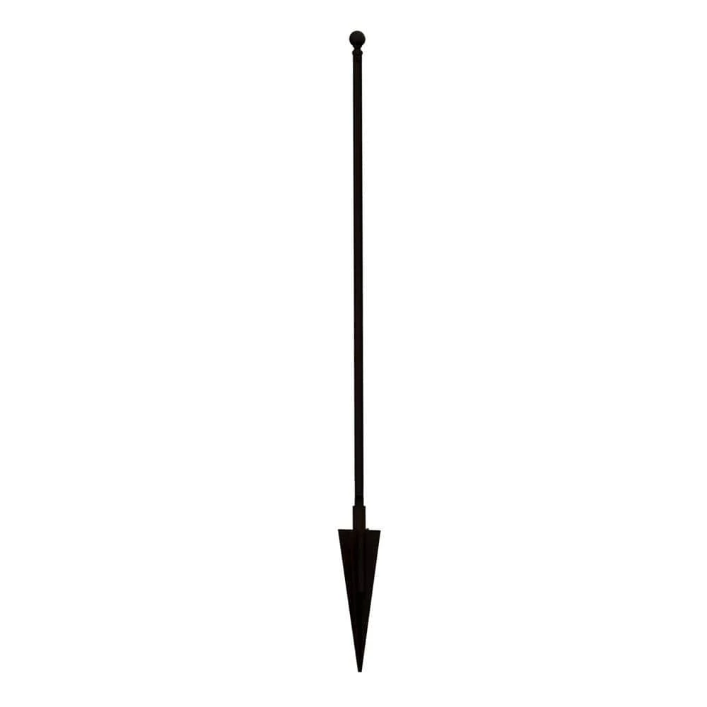 Vigoro Beaumont 53.3 in. x 3 in. x 3 in. Black Steel Fence Post and Stake (5-Pack) 3 Vigoro Beaumont 53.3 in. x 3 in. x 3 in. Black Steel Fence Post and Stake (5-Pack)