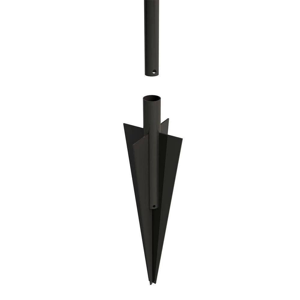Vigoro Beaumont 53.3 in. x 3 in. x 3 in. Black Steel Fence Post and Stake (5-Pack) 6 Vigoro Beaumont 53.3 in. x 3 in. x 3 in. Black Steel Fence Post and Stake (5-Pack) - Image 4