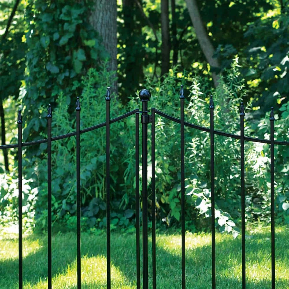 Vigoro Beaumont 53.3 in. x 3 in. x 3 in. Black Steel Fence Post and Stake (5-Pack) 4 Vigoro Beaumont 53.3 in. x 3 in. x 3 in. Black Steel Fence Post and Stake (5-Pack) - Image 2
