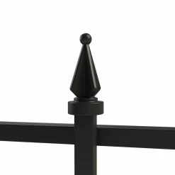 Vigoro Empire 30 in. x 36 in. Black Steel 3-Rail Fence Panel (4-Pack) 20 Vigoro Empire 30 in. x 36 in. Black Steel 3-Rail Fence Panel (4-Pack) -Vigoro Shop black vigoro garden fencing 860374 4pk 1d 1000