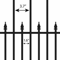Vigoro Empire 30 in. x 36 in. Black Steel Fence Panel -Vigoro Shop black vigoro garden fencing 860374 a0 1000
