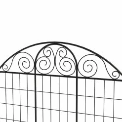 Vigoro Rockdale 43.8 in. Black Steel Fence Panel (3-Pack) -Vigoro Shop black vigoro garden fencing 860404 1d 1000