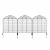 Vigoro Rockdale 43.8 in. Black Steel Fence Panel (3-Pack) -Vigoro Shop black vigoro garden fencing 860404 64 1000