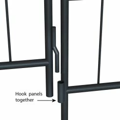 Vigoro Rockdale 43.8 in. Black Steel Fence Panel (6-Pack) 18 Vigoro Rockdale 43.8 in. Black Steel Fence Panel (6-Pack) -Vigoro Shop black vigoro garden fencing 860404 6pk 66 1000