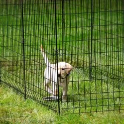 Vigoro 44 in. H x 36 in. W Steel Multi-Purpose No Dig Black Fence Panel (6-Pack) -Vigoro Shop black vigoro garden fencing 860411 6pk c3 1000