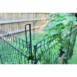 Vigoro 49 in. H Steel No Dig Multi-Purpose Black Latch -Vigoro Shop black vigoro garden fencing 860435 1f 1000