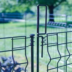 Vigoro 49 in. H Steel No Dig Multi-Purpose Black Latch -Vigoro Shop black vigoro garden fencing 860435 31 1000