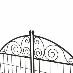 Vigoro Rockdale 41.9 in. Black Steel Fence Gate -Vigoro Shop black vigoro garden fencing 860442 a0 1000