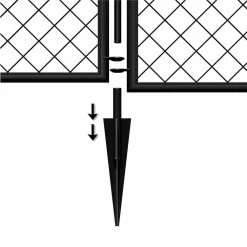 Vigoro 37.3 in. H x 51 in. W Steel Diamond Mesh Garden Fence Panel -Vigoro Shop black vigoro garden fencing 860640 4f 1000