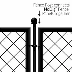 Vigoro 37.3 in. H x 51 in. W Steel Diamond Mesh Garden Fence Panel -Vigoro Shop black vigoro garden fencing 860640 c3 1000