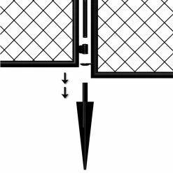 Vigoro 37.3 in. H x 50.2 in. W Steel Diamond Mesh Garden Fence Gate -Vigoro Shop black vigoro garden fencing 860657 4f 1000