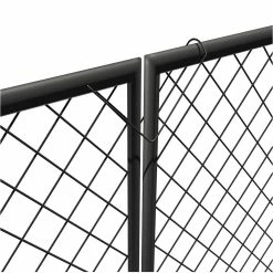 Vigoro 37.3 in. H x 50.2 in. W Steel Diamond Mesh Garden Fence Gate -Vigoro Shop black vigoro garden fencing 860657 c3 1000
