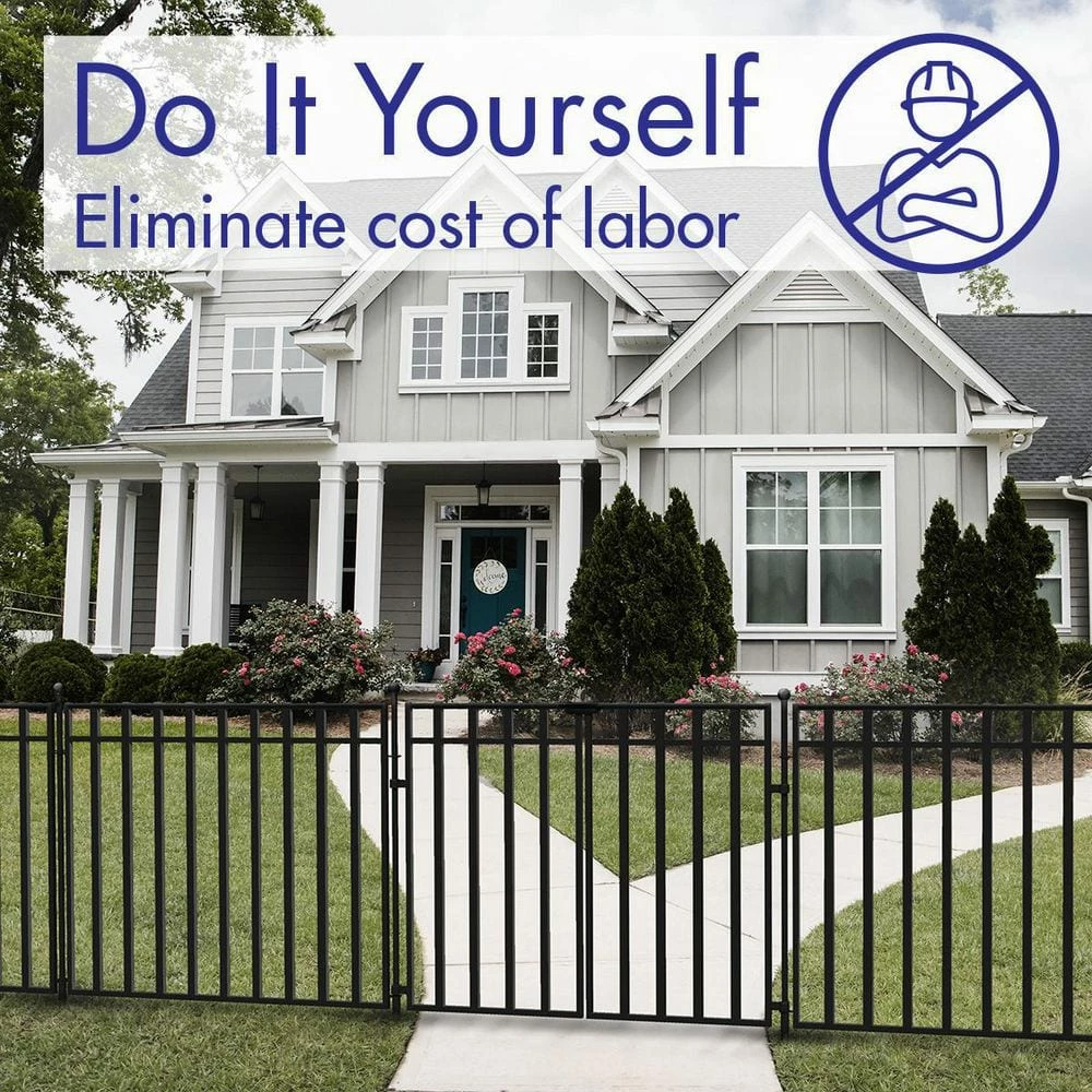 Vigoro 37.2 in. H x 42.87 in. W Steel 3-Rail Garden Fence Panel 12 Vigoro 37.2 in. H x 42.87 in. W Steel 3-Rail Garden Fence Panel - Image 10