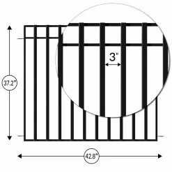 Vigoro 37.2 in. H x 42.87 in. W Steel 3-Rail Garden Fence Panel 17 Vigoro 37.2 in. H x 42.87 in. W Steel 3-Rail Garden Fence Panel -Vigoro Shop black vigoro garden fencing 860701 40 1000