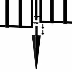 Vigoro 37.2 in. H x 55.7 in. W Steel 3-Rail Garden Fence Gate 23 Vigoro 37.2 in. H x 55.7 in. W Steel 3-Rail Garden Fence Gate -Vigoro Shop black vigoro garden fencing 860718 4f 1000