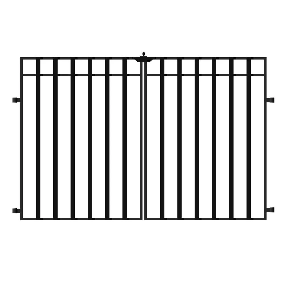 Vigoro 37.2 in. H x 55.7 in. W Steel 3-Rail Garden Fence Gate 3 Vigoro 37.2 in. H x 55.7 in. W Steel 3-Rail Garden Fence Gate