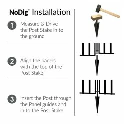 Vigoro 37.2 in. H x 55.7 in. W Steel 3-Rail Garden Fence Gate 20 Vigoro 37.2 in. H x 55.7 in. W Steel 3-Rail Garden Fence Gate -Vigoro Shop black vigoro garden fencing 860718 66 1000
