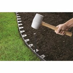 Vigoro 8 in. Anchoring Landscape Spike Pack (24-Count) -Vigoro Shop black vigoro garden stakes 1985 24hd 16 31 1000