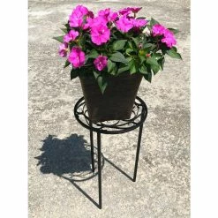 Vigoro 12 in. x 21 in. Black Metal Indoor Round Plant Stand 14 Vigoro 12 in. x 21 in. Black Metal Indoor Round Plant Stand -Vigoro Shop black vigoro plant stands 51160 44 1000