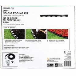 Vigoro 20 ft. No-Dig Landscape Plastic Edging Kit -Vigoro Shop black vigoro plastic edging 3001 20hd 6 4f 1000
