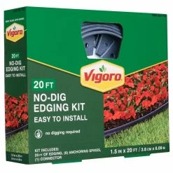 Vigoro 20 ft. No-Dig Landscape Plastic Edging Kit -Vigoro Shop black vigoro plastic edging 3001 20hd 6 c3 1000