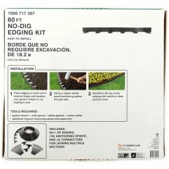 Vigoro 60 ft. No-Dig Landscape Plastic Edging Kit -Vigoro Shop black vigoro plastic edging 3001 60hd 3 40 1000