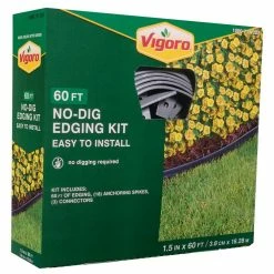 Vigoro 60 ft. No-Dig Landscape Plastic Edging Kit -Vigoro Shop black vigoro plastic edging 3001 60hd 3 a0 1000