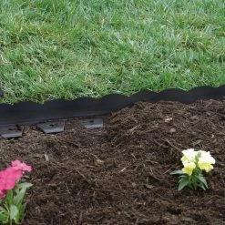 Vigoro 20 ft. x 2.25 in. Black Scalloped Polyethylene No-Dig Edging -Vigoro Shop black vigoro plastic edging 3011 20hd 5 c3 1000