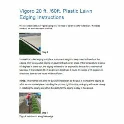 Vigoro 60 ft. x 0.5 in. x 4.5 in. Black Plastic Lawn Edging -Vigoro Shop black vigoro plastic edging vig 60c c3 1000