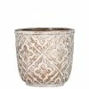 SULLIVANS Brown Cement Patterned Round Pot -Vigoro Shop brown sullivans plant pots cmt1112 64 1000