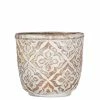 SULLIVANS Brown Cement Patterned Round Pot -Vigoro Shop brown sullivans plant pots cmt1114 64 1000