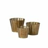 SULLIVANS Brown Metal Flower Pots (Set of 3) -Vigoro Shop brown sullivans plant pots met1578 64 1000