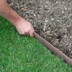 Vigoro 20 ft. Premium Brown Composite Edging -Vigoro Shop brown vigoro brick edging 903001vg 1d 1000