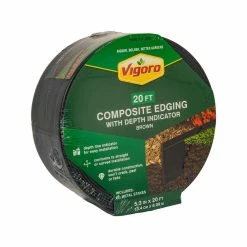 Vigoro 20 ft. Premium Brown Composite Edging -Vigoro Shop brown vigoro brick edging 903001vg c3 1000