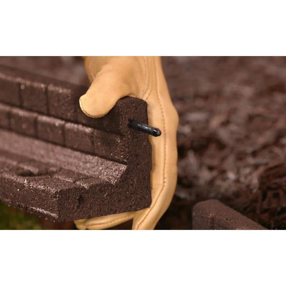 Vigoro 4 ft. Brown No-Dig Rubber Landscape Edging (6-Pack) 9 Vigoro 4 ft. Brown No-Dig Rubber Landscape Edging (6-Pack) - Image 7