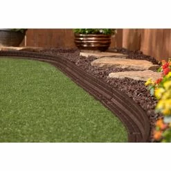 Vigoro 4 ft. Brown No-Dig Rubber Landscape Edging (6-Pack) 21 Vigoro 4 ft. Brown No-Dig Rubber Landscape Edging (6-Pack) -Vigoro Shop brown vigoro rubber edging dcbfe4bn6 fa 1000